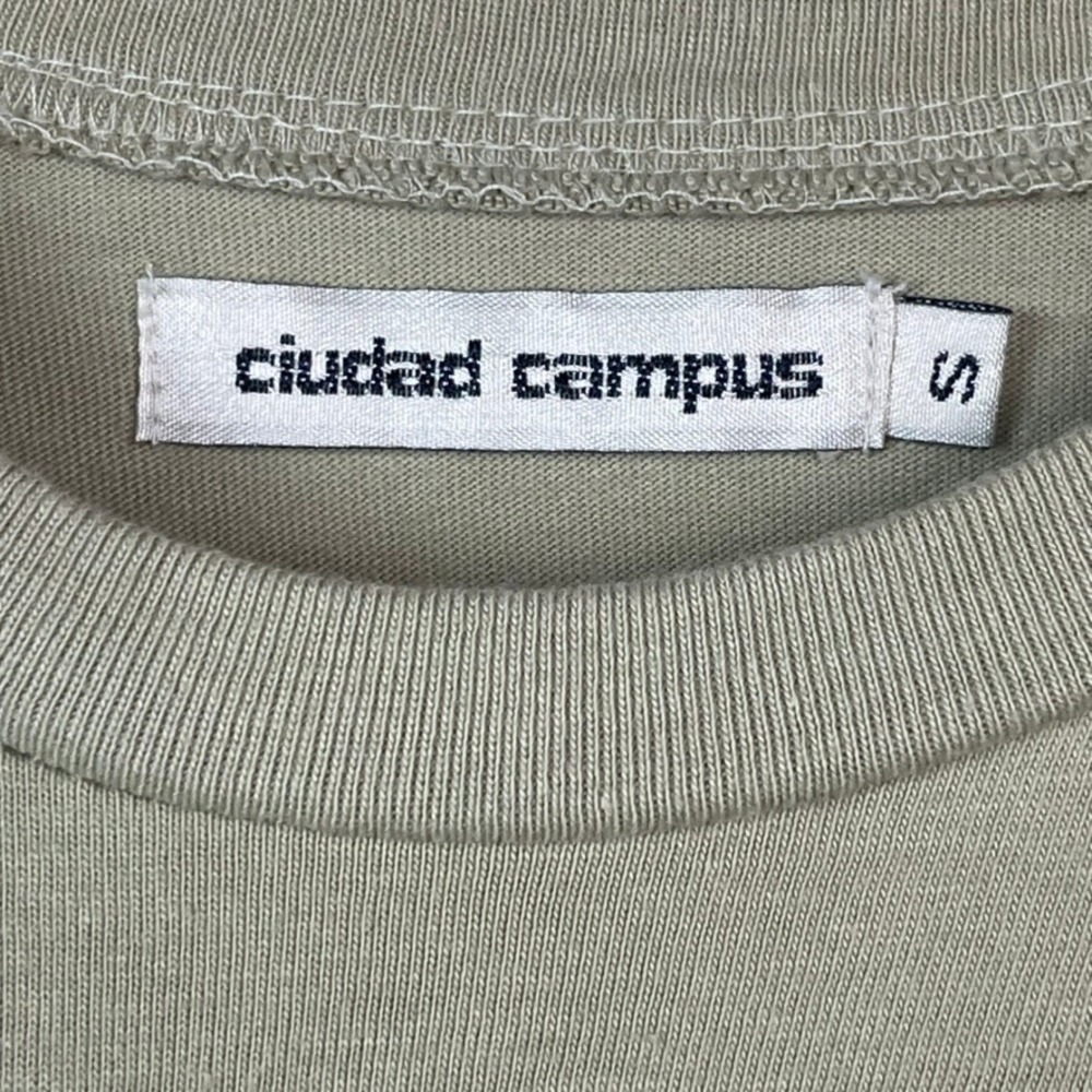 Ciudad Campus Graphic T-Shirt Women S Olive Green Festival Calligraphy Boho - Picture 4 of 8